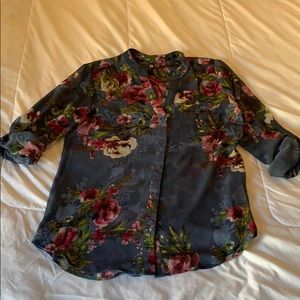 Stitch Fix Floral Button-Down Blouse